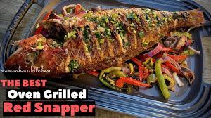 oven grilled red snapper
