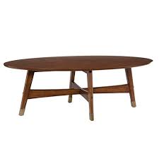 Oval Coffee Table Brown Review Mid