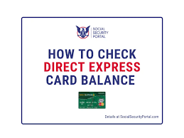 check balance on direct express card