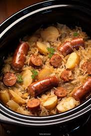 crockpot polish sausage sauer and