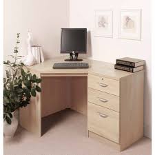 White desks can give your office a sleek, clean, modern look. R White Home Office Corner Desk With Three Drawers