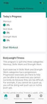 bodyweight fitness on the app