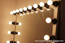 diy hollywood style mirror with lights