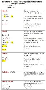 Using The Substitution Method To Solve