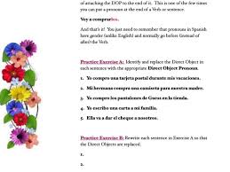 Spanish Direct Object Pronouns Clothing And Interrogatives