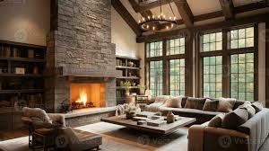 Stone Accents Vaulted Ceilings