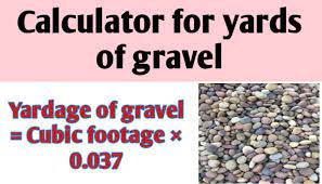 Calculator For Yards Of Gravel Civil Sir