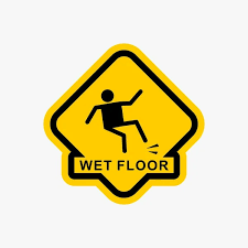 wet floor sign warning icon design
