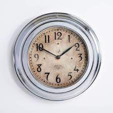 Small Chrome Wall Clock By