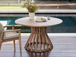 Stavanger Round Acacia Outdoor Dining Table