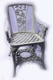 White Plastic Ornate Garden Chair