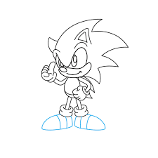 how to draw sonic a step by step