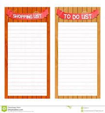 Shopping And To Do List Template Stock Vector Illustration