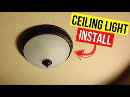 install ceiling mount light fixture