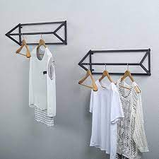 Sold and shipped by mdesign. Mbqq Industrial Clothing Rack Wall Mounted Garment Rack Display Rack Cloths Rack Metal Clothes Racks For Hanging Clothes Laundry Room Decor Rod Black 2pcs Metal Clothes Rack Clothes Rack Design Garment Racks