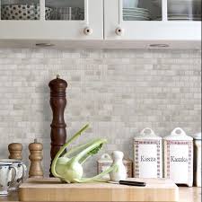 Watch how easy it is to install your own peel and stick tile backsplash in a kitchen with sticktiles. Smart Tiles Ravenna Farro 9 80 In W X 9 74 In H Peel And Stick Self Adhesive Decorative Mosaic Wall Tile Backsplash 4 Pack Sm1127g 04 Qg The Home Depot