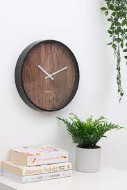Brown Wall Clock Chic 30cm With Elegant