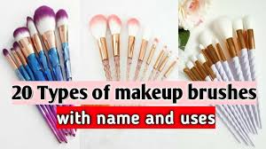 diffe types of makeup brushes with