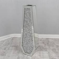 Silver Glass Mirror Crushed Diamond