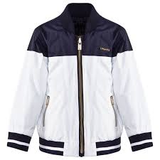 3.1 phillip lim white and navy blue cotton eyelet patchwork detail bomber jacket s $105 $430. Mayoral Navy And White Bomber Jacket Alexandalexa