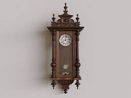 Antique Pendulum Wall Clock 3d Model
