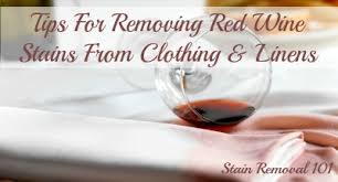 removing red wine stains from clothing