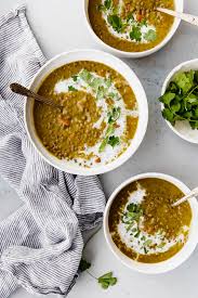 slow cooker curried lentil soup a