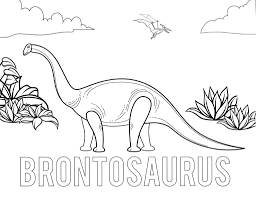 Make a coloring book with dinosaur brontosaurus for one click. Brontosaurus Dinosaur Coloring Page Free Printable Coloring Pages For Kids