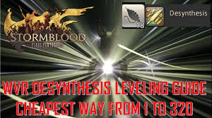 Forum » ffxiv » trade skills » weaver » weaver level guide. Ffxiv Sb Weaver Desynthesis Guide Cheapest Way To Level From 1 To 320 Ashe10 L2db Info En