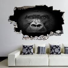 gorilla portrait wall decal sticker