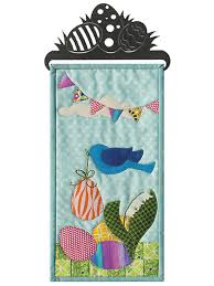 Applique Wall Hanging Patterns Blue