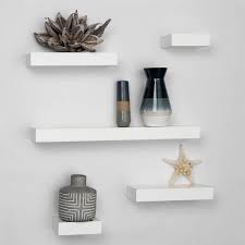 5pc Modern Wall Shelf Set White