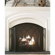 Gothic Fireplace Screen 3 Panel Handles