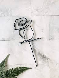 Wire Rose Wall Hanging Wire Wall Art