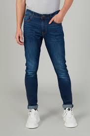 Lee Cooper Full Length Textured Jeans With Pocket Detail