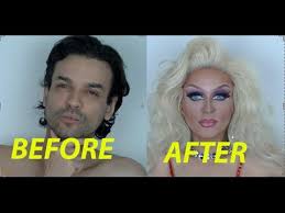 drag queen makeup transformation from