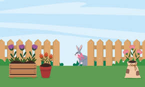 Premium Vector Rabbit In Garden With