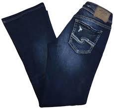 Silver Jeans Co Blue Dark Rinse Suki 27 32 New Denim Boot Cut Jeans Size 4 S 27