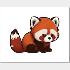 cute cartoon red panda kawaii cute