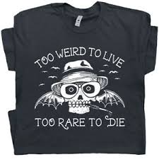 Details About Hunter S Thompson T Shirt Too Weird To Live Fear And Loathing In Las Vegas Tee