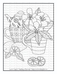 Free teapot coloring page vector download in ai, svg, eps and cdr. Lemon Teapot Free Printable Pdf Coloring Page Color With Steph Coloring Books And Pages