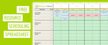Free Resource Scheduling Template For Excel Resource Guru