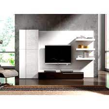 Brown Wood Frame Wall Mounted Led Tv Unit