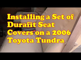 Installing Durafit Seat Covers On A