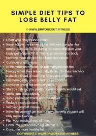 Diet Tips To Lose Belly Fat Dr Workout