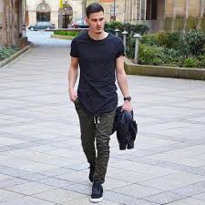 When worn with dark grey shorts and white trainers outfit #12: Navy Blue T Shirt Outfit Mens Shop Clothing Shoes Online