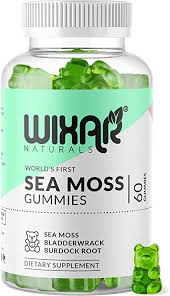 Amazon.com: Wixar Naturals Sea Moss Gummies - Natural Irish Sea Moss and  Bladderwrack with Burdock Gummy - 60 Gummies - Vegan - Thyroid, Healthy  Skin, Keto Detox, Gut, Joint Support Alkaline Supplements : Health &  Household
