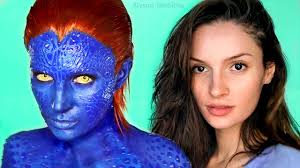 mystique x men makeup transformation