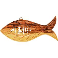 Olive Wood Fish Carving Wall Hanging