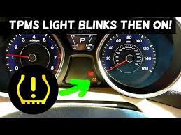 tpms light blinking and stays on fix